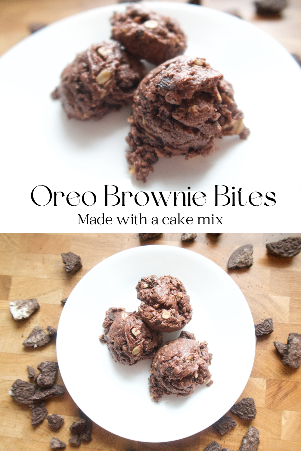Easy, Fudgy, Oreo Brownie Bites Made with Cake Mix Our Herd of Turtles