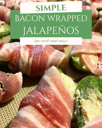 close up shot of uncooked bacon wrapped jalapenos