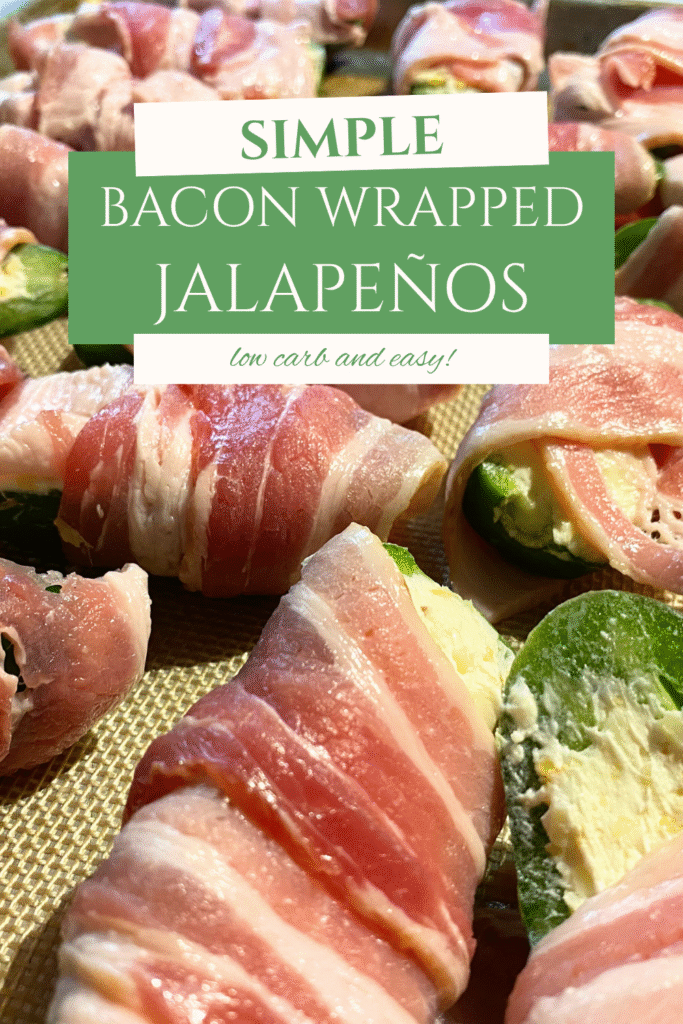 close up of uncooked bacon wrapped jalapeños