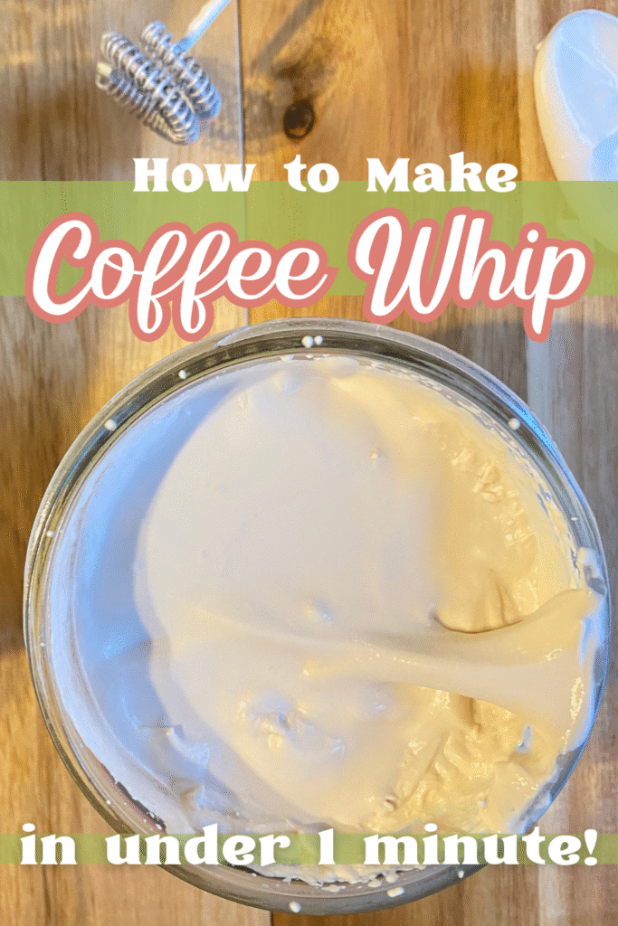 close up of coffee whip in a small jar