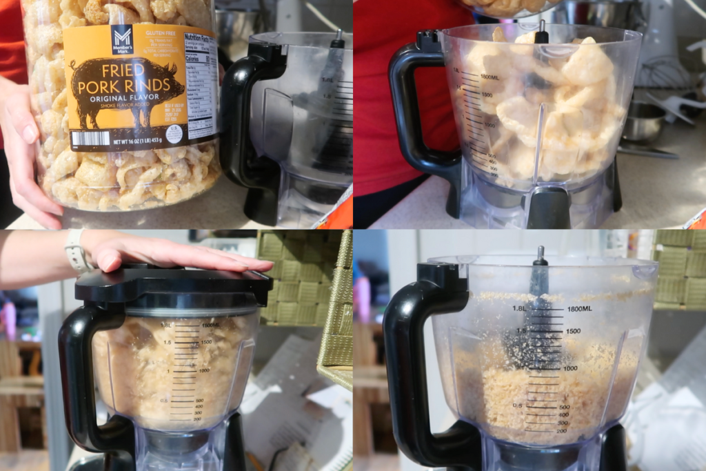 process shots of making pork panko at home