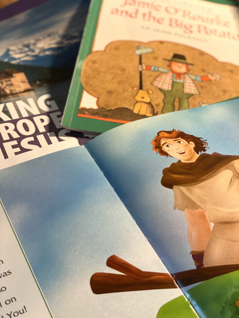 close up of a book about st. patricks day