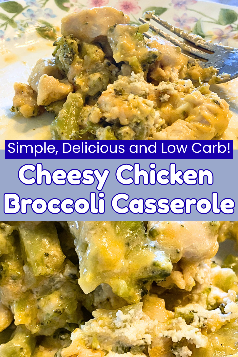 close up pictures of cheesy chicken and broccoli casserole