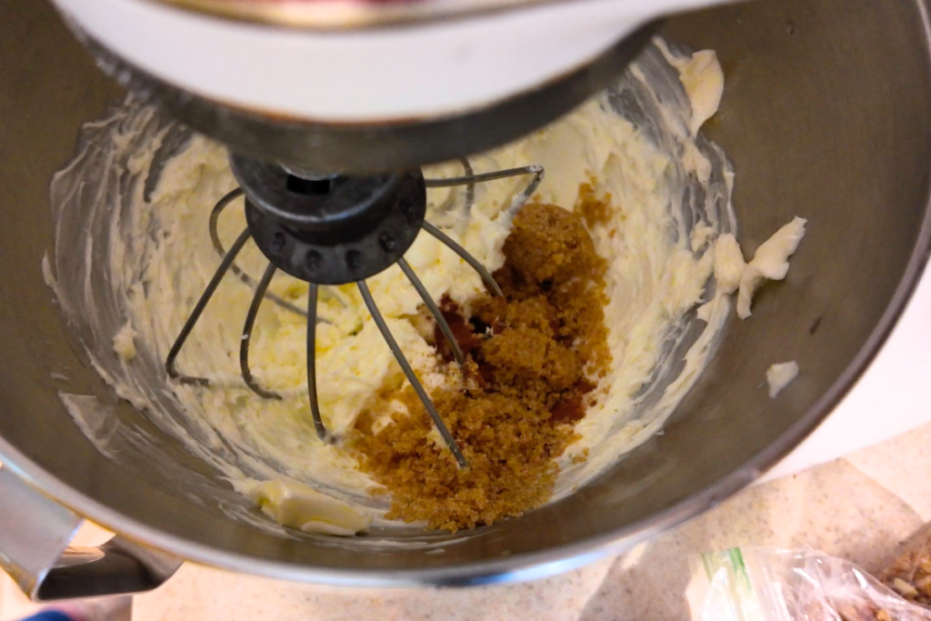 close up of bowl with whipped butter, cinnamon and brown sugar